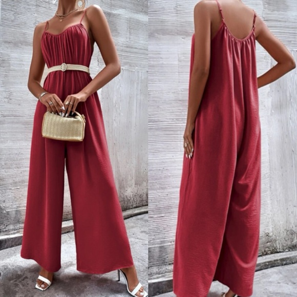 Boho wide leg cami jumpsuit - Picture 14 of 15